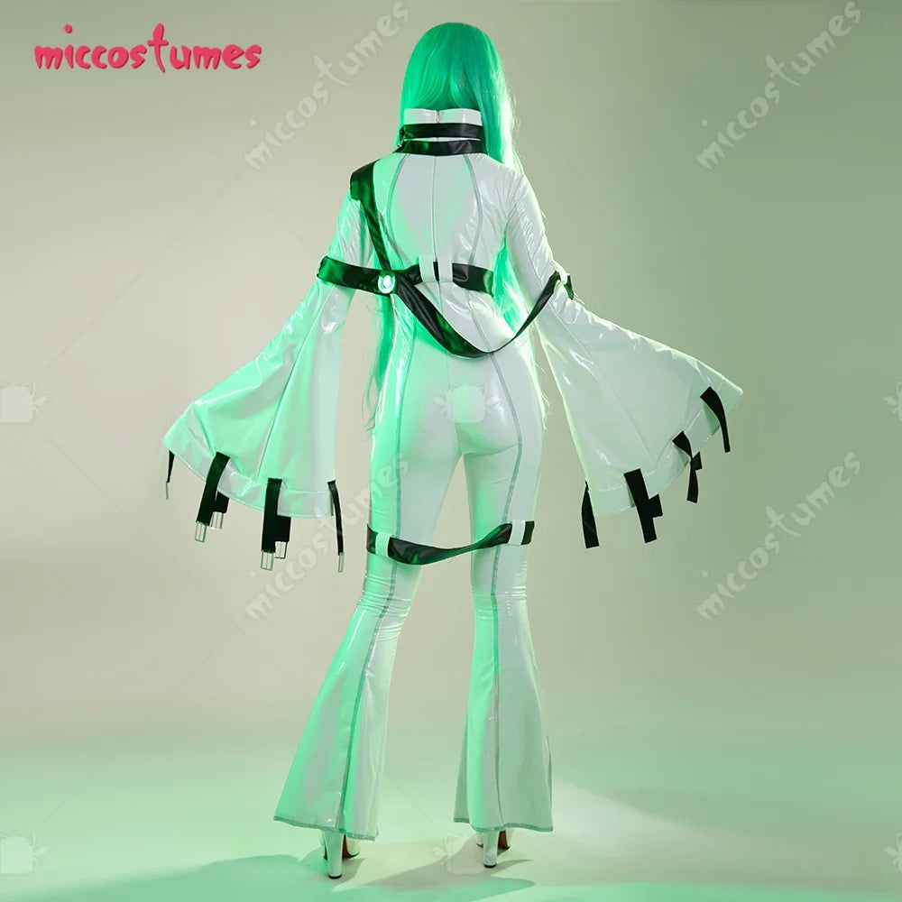 Miccostumes Women's Anime C Costume Halloween Cosplay Costume with Choker and Stockings