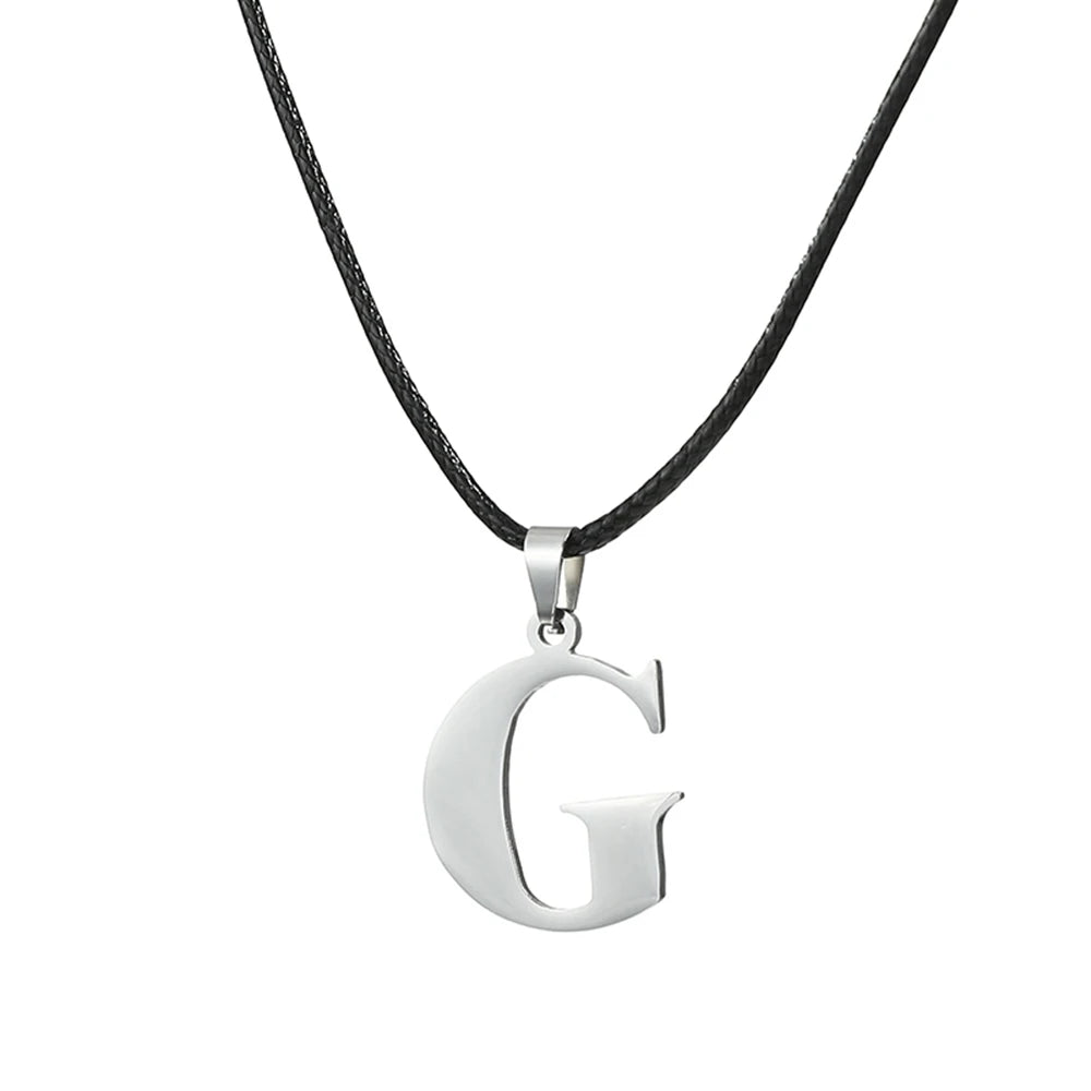 New Stainless Steel A-Z Alphabet Initial Necklace 26 English Letter Necklace For Men Women Personalize Jewelry Gifts