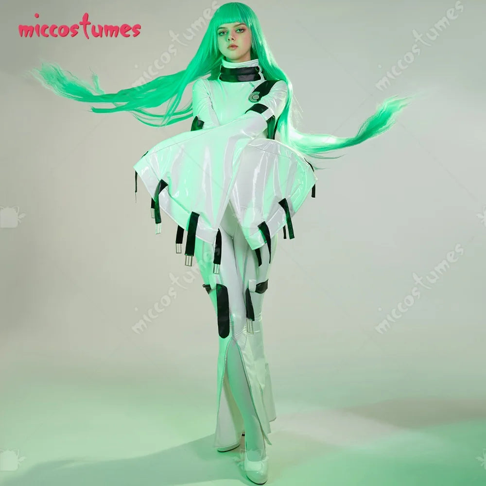 Miccostumes Women's Anime C Costume Halloween Cosplay Costume with Choker and Stockings