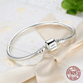 New Original Fine Jewelry 925 Sterling Silver Charm Bracelet Soft Smooth Snake Bone Bracelets for Women Man