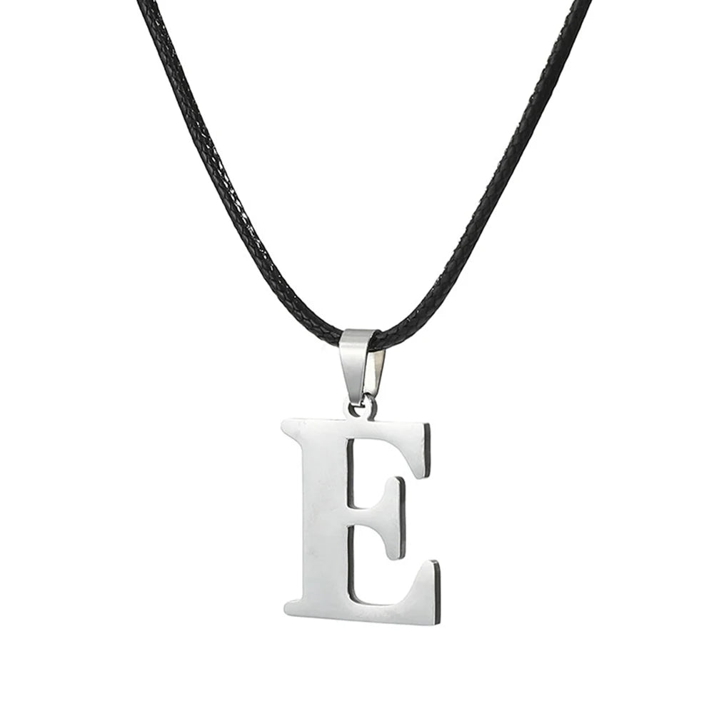 New Stainless Steel A-Z Alphabet Initial Necklace 26 English Letter Necklace For Men Women Personalize Jewelry Gifts