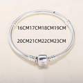 Handmade Original Fine Jewelry 925 Sterling Silver Charm Bracelet Soft Smooth Snake Bone Bracelets For Women