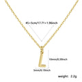 Personalized Brass " A-Z " Capital Pendant Necklace 18K Gold Plated Alphabet Initial Letter Name Jewelry For Women Gift