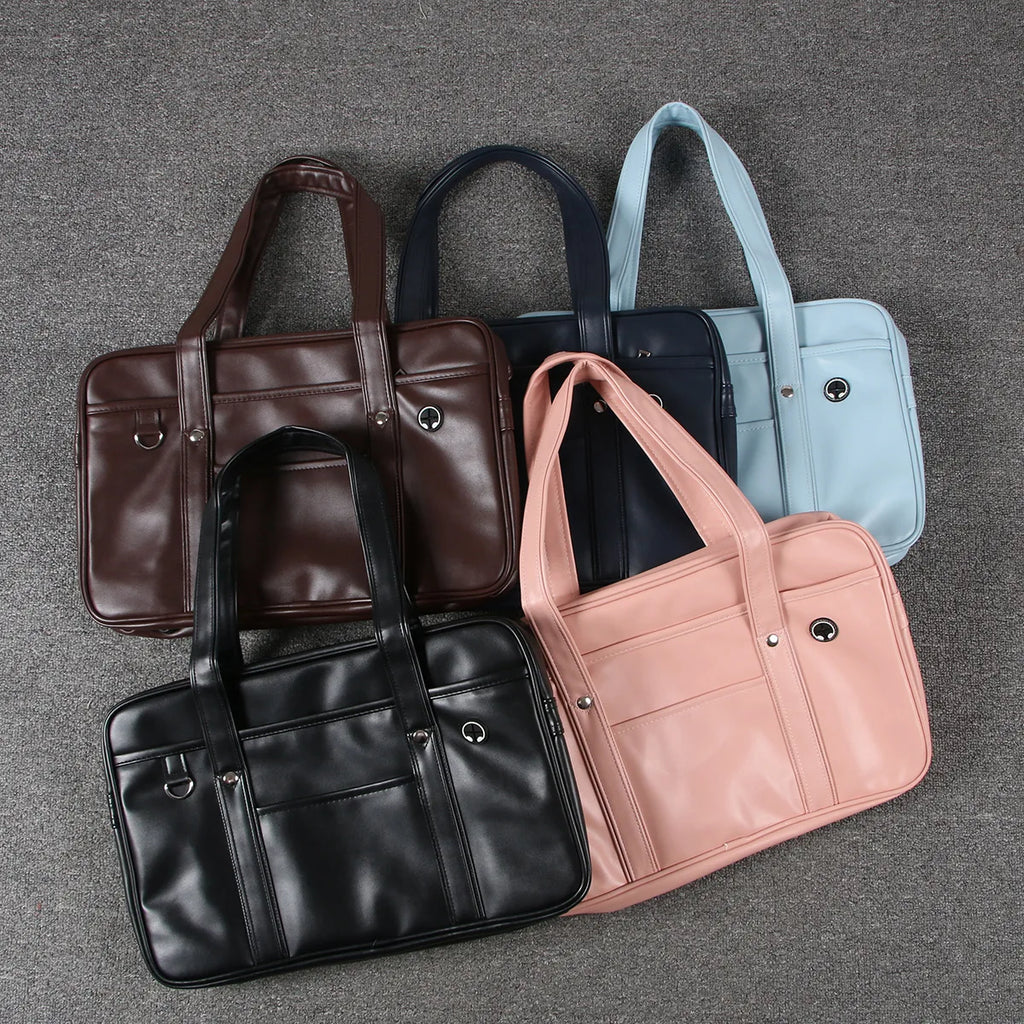 Japan Style School Student Bags Japanese Girl Lolita MessengerBags Strap Handbags JK Commuter PU Leather Bookbag Anime