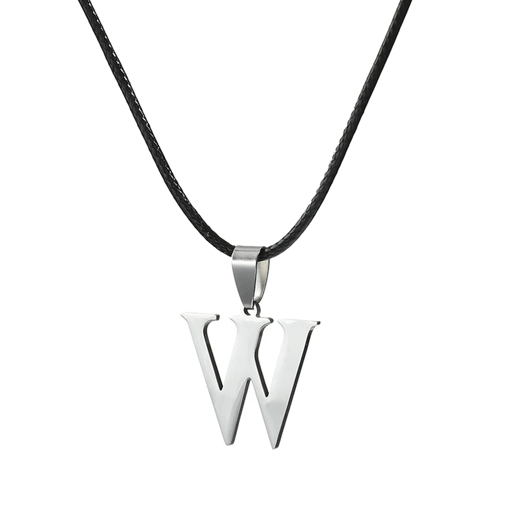 New Stainless Steel A-Z Alphabet Initial Necklace 26 English Letter Necklace For Men Women Personalize Jewelry Gifts