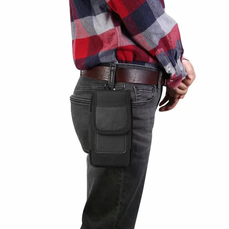 1Pc Large Capacity Mobile Phone Bags Oxford Nylon Cell Phone Pouch With Belt Loop Wallet Cover Case Waist Bag M/L/XL/XXL