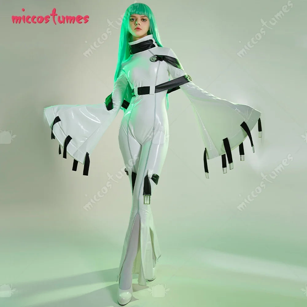 Miccostumes Women's Anime C Costume Halloween Cosplay Costume with Choker and Stockings