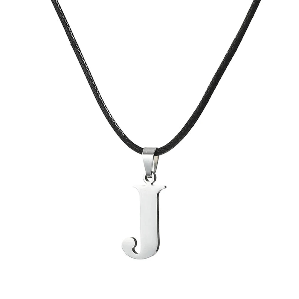 New Stainless Steel A-Z Alphabet Initial Necklace 26 English Letter Necklace For Men Women Personalize Jewelry Gifts