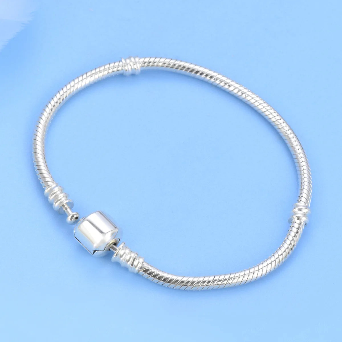 High quality bracelet 925 sterling silver classic bucket buckle bracelet fit original charm beads DIY women's jewelry Gifts