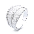 S925 Sterling Silver Minimalist Textured Ring